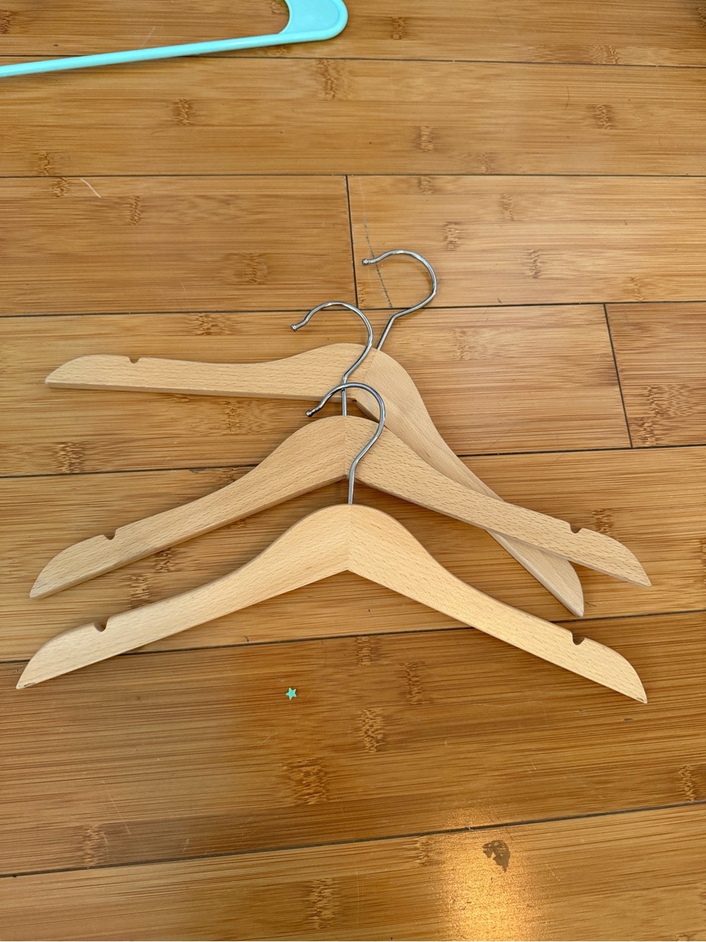 Baby/toddler Wooden Clothes Hangers - Natural Wood Finish